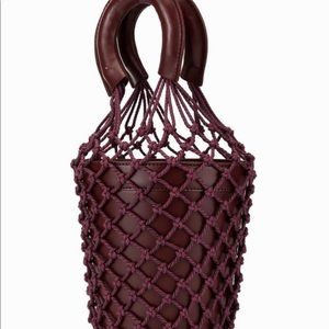 STAUD medium Moreau Macrame bucket bag